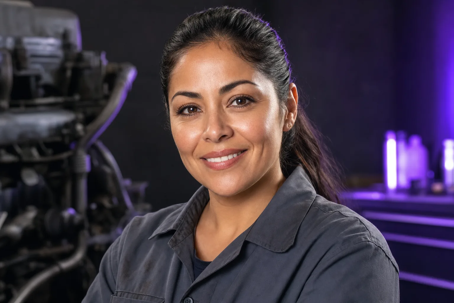 Elena Vasquez, Engine and Drivetrain Specialist portrait, 400x400